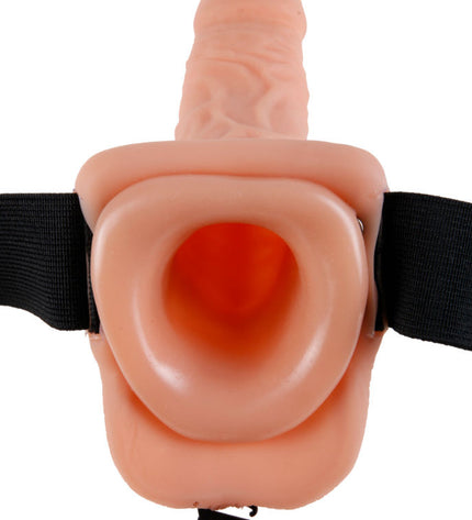 FETISH FANTASY SERIES - 11 STRAP-ON CREUX VIBRANT AVEC BILLES 27.9CM CHAIR - Concombre Boutique