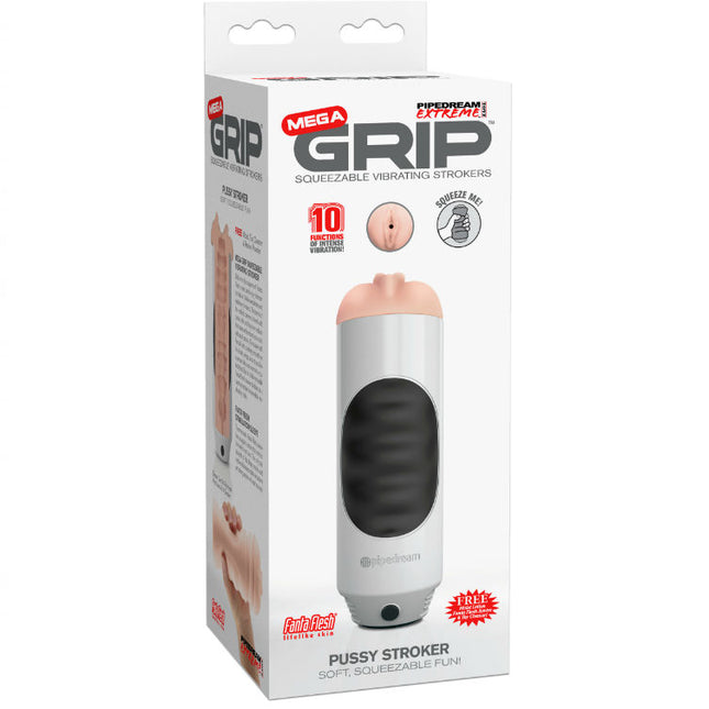 EXTREME TOYZ - VIBRATEUR MASTURBATEUR VAGIN PIPEDREAM MEGA GRIP - Concombre Boutique
