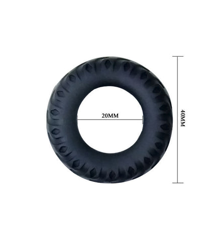 BAILE - COCKRING TITAN NOIR VERT 2 CM - Concombre Boutique