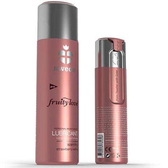 SWEDE - FRUITY LOVE LUBRIFIANT VIN MOUSSEUX FRAISE 100 ML - Concombre Boutique
