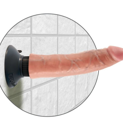 KING COCK - GODE VIBRATEUR 17.78 CM NATUREL - Concombre Boutique
