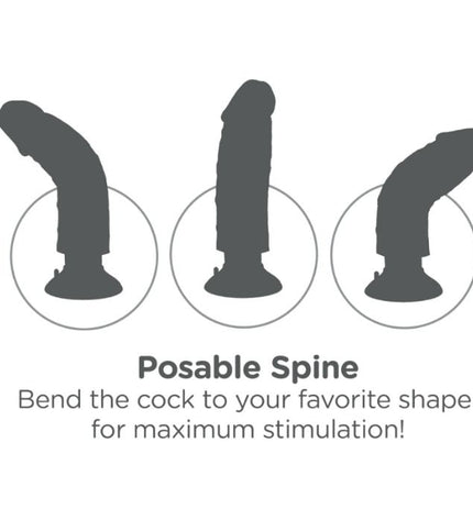 KING COCK - GODE VIBRATEUR 20.32 CM NATUREL - Concombre Boutique