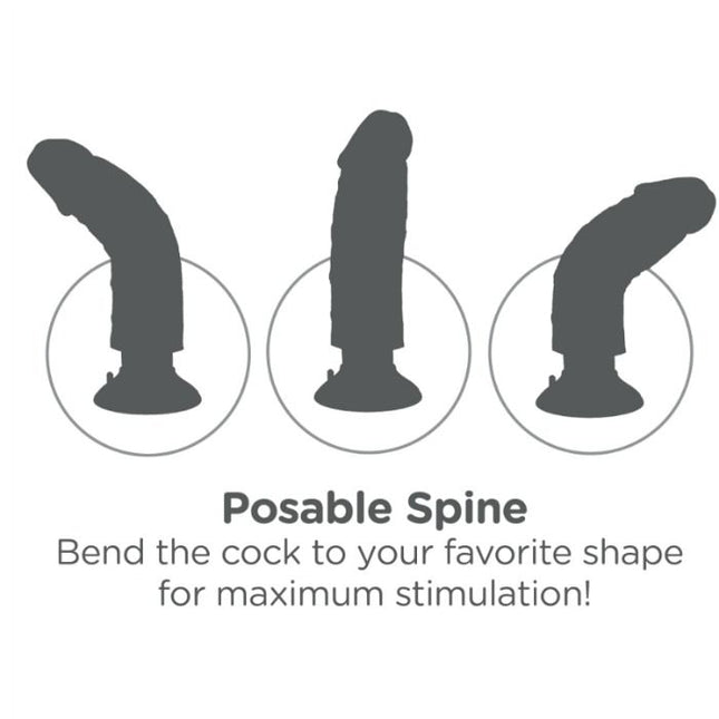 KING COCK - GODE VIBRATEUR 20.32 CM NATUREL - Concombre Boutique