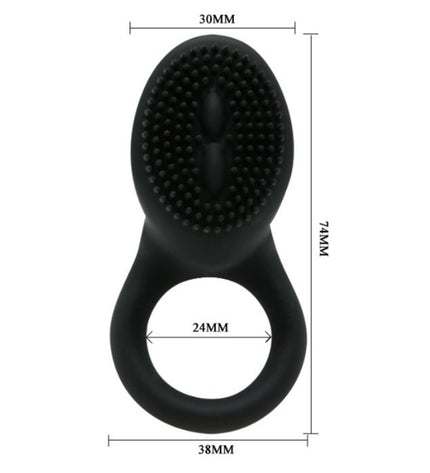 PRETTY LOVE - COBRA ANNEAU VIBRATEUR NOIR - Concombre Boutique