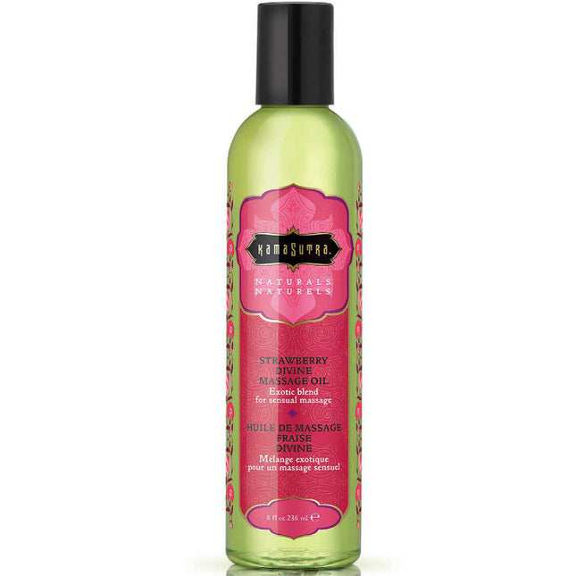 KAMASUTRA - HUILE DE MASSAGE DIVINE FRAISE NATURALS 236ML - Concombre Boutique