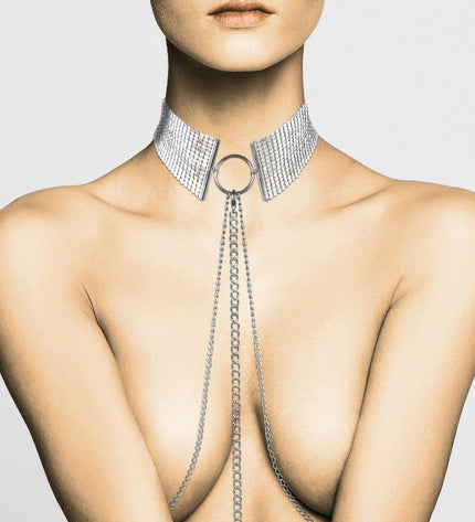 BIJOUX - DÉSIR MÉTALLIQUE COLLIER MÉTALLISÉ ARGENT - Concombre Boutique