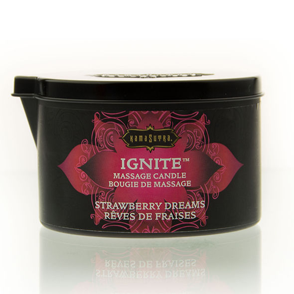 KAMASUTRA - BOUGIE DE MASSAGE FRAISE RÊVES 170 GR - Concombre Boutique