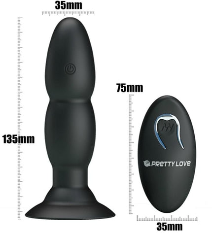 PRETTY LOVE - VIBRATEUR PLUG ET ROTATION PAR TÉLÉCOMMANDE - Concombre Boutique