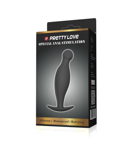 PRETTY LOVE - PLUG ANAL EN SILICONE E 11.7 CM NOIR - Concombre Boutique