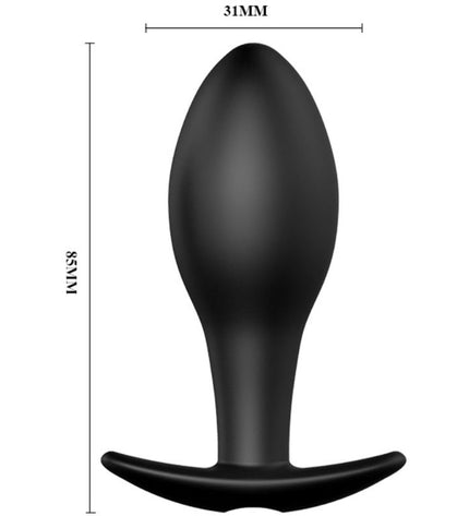 PRETTY LOVE - PLUG ANAL FORME DANCRE SILICONE 12 MODES DE VIBRATION NOIR - Concombre Boutique