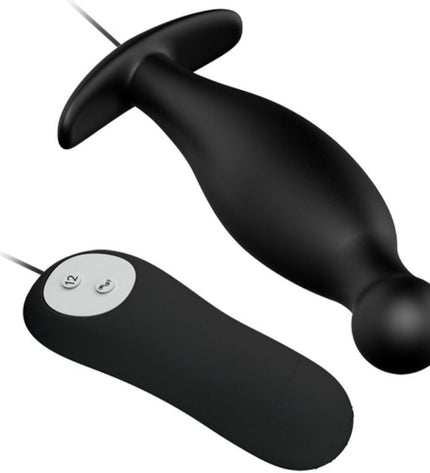 PRETTY LOVE - PLUG ANAL EN SILICONE 12 MODES DE VIBRATION NOIR - Concombre Boutique