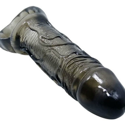 BAILE - GAINE DEXTENSION DE PÉNIS AVEC SANGLE POUR TESTICULES 11.5 CM - Concombre Boutique