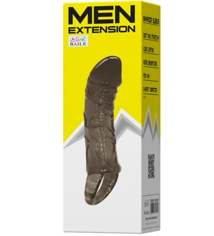 BAILE - GAINE DEXTENSION DE PÉNIS AVEC SANGLE POUR TESTICULES 11.5 CM - Concombre Boutique