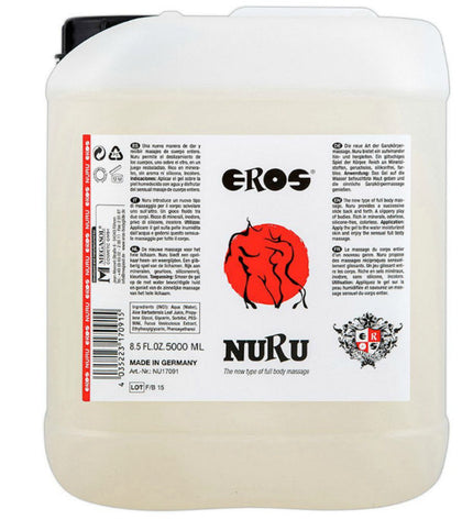 EROS - HUILE DE MASSAGE NURU RICHE EN MINÉRAUX 5000 ML - Concombre Boutique
