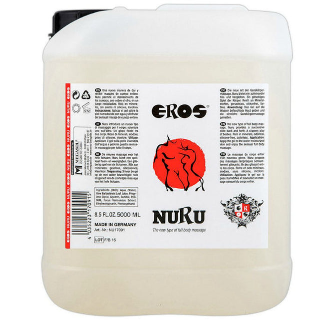 EROS - HUILE DE MASSAGE NURU RICHE EN MINÉRAUX 5000 ML - Concombre Boutique