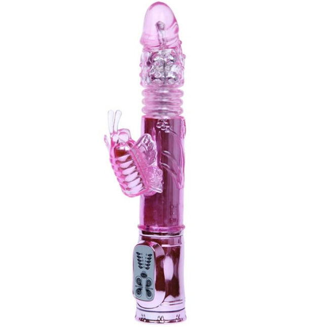 BAILE - VIBRATEUR RECHARGEABLE AVEC STIMULATEUR DE PAPILLON ROTATION ET THROBBING - Concombre Boutique