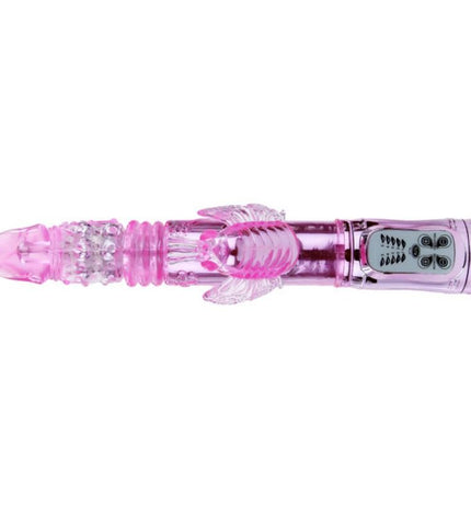 BAILE - VIBRATEUR RECHARGEABLE AVEC STIMULATEUR DE PAPILLON ROTATION ET THROBBING - Concombre Boutique