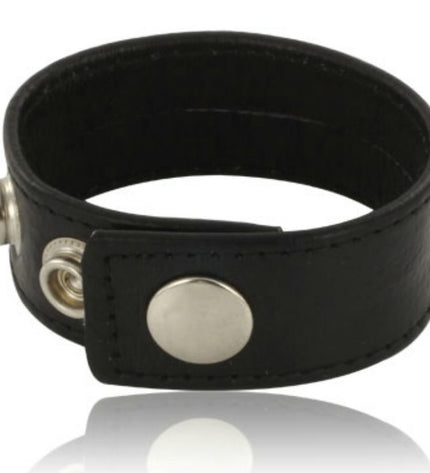 LEATHER BODY - SANGLE DE PÉNIS RÉGLABLE EN CUIR NOIR - Concombre Boutique
