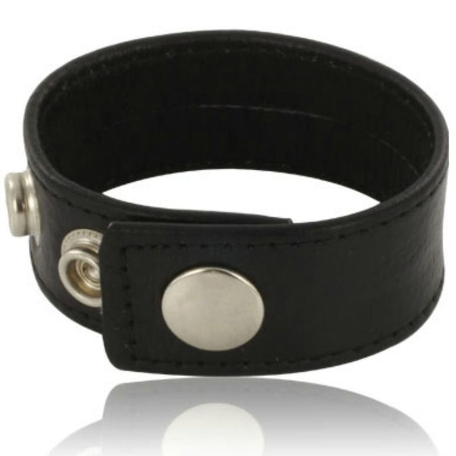 LEATHER BODY - SANGLE DE PÉNIS RÉGLABLE EN CUIR NOIR - Concombre Boutique