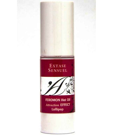 EXTASE SENSUAL - HUILE DE MASSAGE EFFET CHAUFFANT AUX PHÉROMONES SUCETTES 30 ML