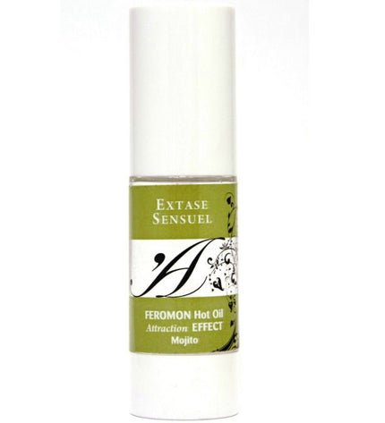 EXTASE SENSUAL - HUILE DE MASSAGE EFFET THERMIQUE AUX PHÉROMONES DE MOJITO 30 ML - Concombre Boutique