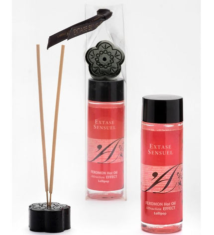 EXTASE SENSUAL - HUILE DE MASSAGE EFFET THERMIQUE AUX PHÉROMONES PIRULET 100 ML - Concombre Boutique