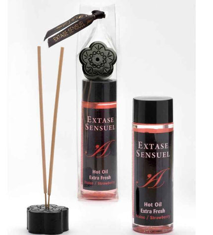 EXTASE SENSUAL - HUILE DE MASSAGE EFFET FRAISE EXTRA FRAÎCHE 100 ML