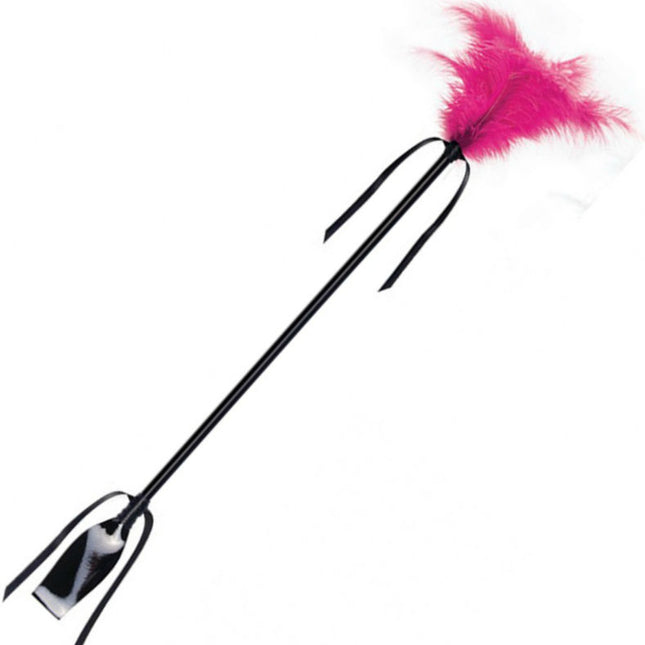 SECRETPLAY - FOUET & FEATHER NOIR ET FUCHSIA - Concombre Boutique