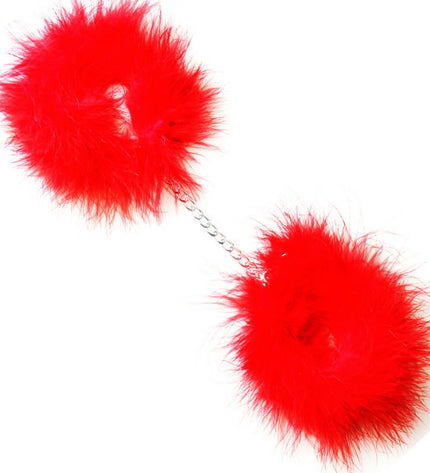 SECRETPLAY - MENOTTES MARABOU ROUGE - Concombre Boutique