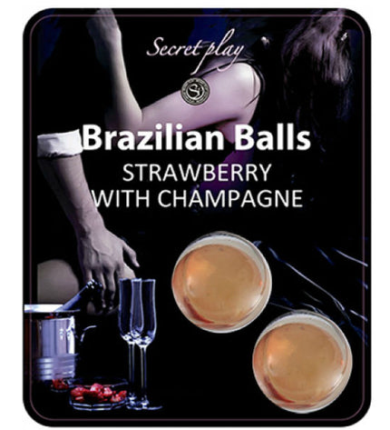 SECRETPLAY - ENSEMBLE DE BOULES BRÉSILIENNES  FRAISE ET CHAMPAGNE - Concombre Boutique