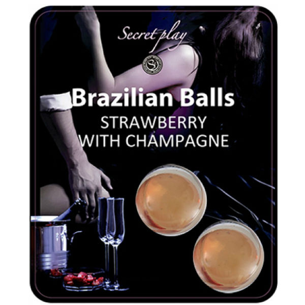 SECRETPLAY - ENSEMBLE DE BOULES BRÉSILIENNES  FRAISE ET CHAMPAGNE - Concombre Boutique