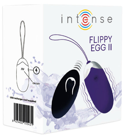 INTENSE - OEUF VIBRANT FLIPPY II AVEC TÉLÉCOMMANDE VIOLET - Concombre Boutique