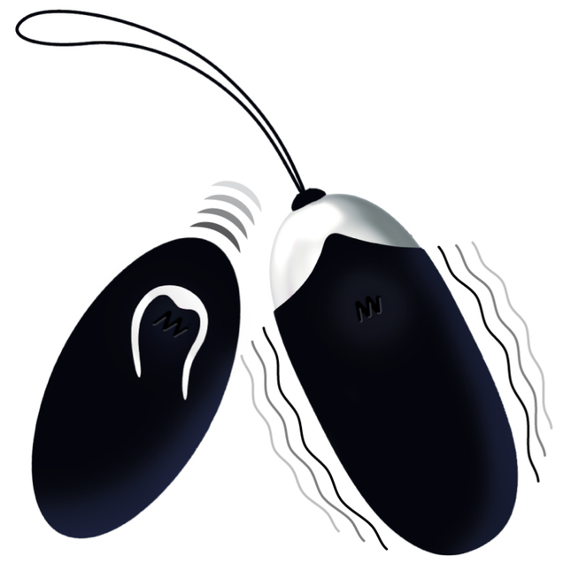 INTENSE - OEUF VIBRANT FLIPPY II AVEC TÉLÉCOMMANDE NOIR - Concombre Boutique