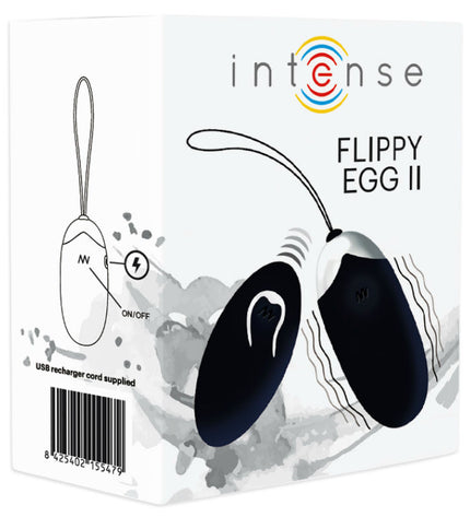INTENSE - OEUF VIBRANT FLIPPY II AVEC TÉLÉCOMMANDE NOIR - Concombre Boutique