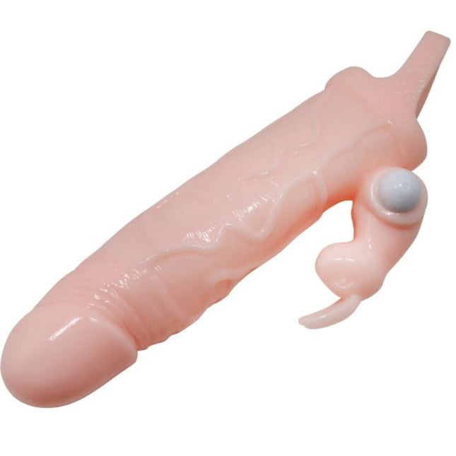 BAILE - COUVERCLE DE PÉNIS BRAVE MAN AVEC CHAIR DE LAPIN ET DOUBLE MOTEUR 16.5 CM - Concombre Boutique