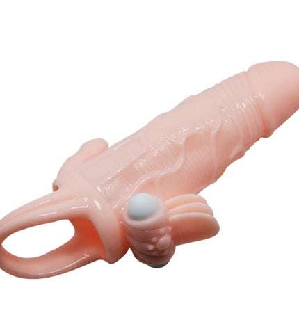 BAILE - COUVRE-PÉNIS BRAVE MAN AVEC CHAIR DE STIMULATION CLIT ET ANAL 16.5 CM - Concombre Boutique