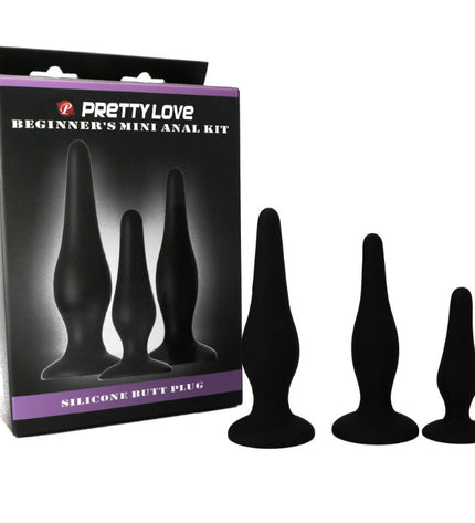 PRETTY LOVE - KIT DINITIATION EN SILICONE POUR PLUGS ANAL - Concombre Boutique