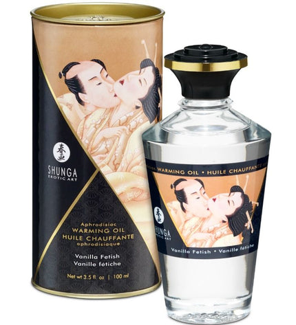 SHUNGA - HUILE DE MASSAGE EFFET CHALEUR SAVEUR VANILLE FÉTICHE 100 ML - Concombre Boutique