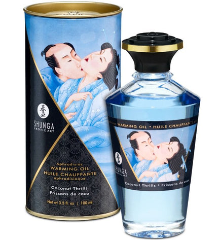 SHUNGA - HUILE DE MASSAGE EFFET CHALEUR SAVEUR COCO 100 ML - Concombre Boutique