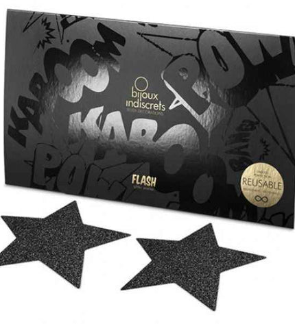 BIJOUX - INDISCRETS CAPUCHONS DE TAMELON NOIR STAR FLASH