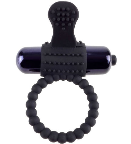 FANTASY C-RINGZ - ANNEAU VIBRANT EN SILICONE NOIR FANTASY C-RING - Concombre Boutique
