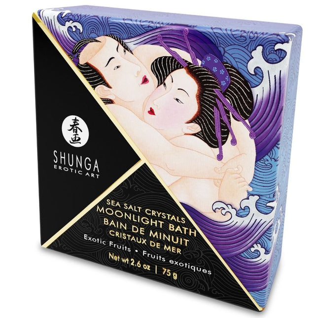 SHUNGA - SELS DE BAIN A GOÛT VIOLET EXOTIQUE 75 GR - Concombre Boutique
