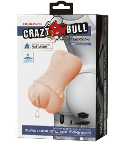 CRAZY BULL - MASTURBADEUR VAGIN PEAU D'EAU AVEC BALLES VIBRANTES - Concombre Boutique