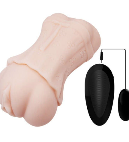 CRAZY BULL - MASTURBADEUR VAGIN PEAU D'EAU AVEC BALLE VIBRANTE 2 - Concombre Boutique