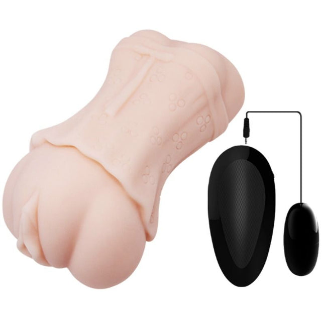 CRAZY BULL - MASTURBADEUR VAGIN PEAU D'EAU AVEC BALLE VIBRANTE 2 - Concombre Boutique