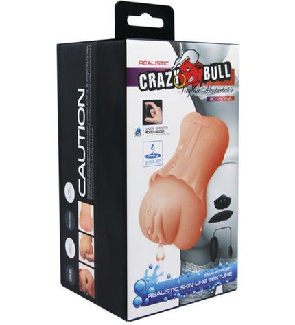 CRAZY BULL - MASTURBADEUR VAGIN PEAU D'EAU AVEC BALLE VIBRANTE 2 - Concombre Boutique