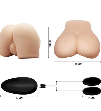 CRAZY BULL - VAGIN ET ANUS RÉALISTES AVEC POSITION DE VIBRATION 4 - Concombre Boutique