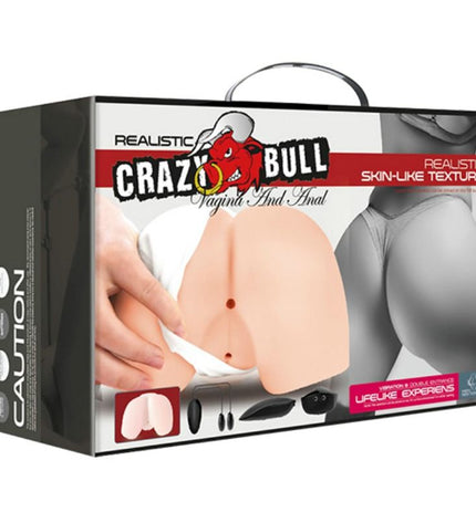 CRAZY BULL - VAGIN ET ANUS RÉALISTES AVEC POSITION DE VIBRATION 4 - Concombre Boutique