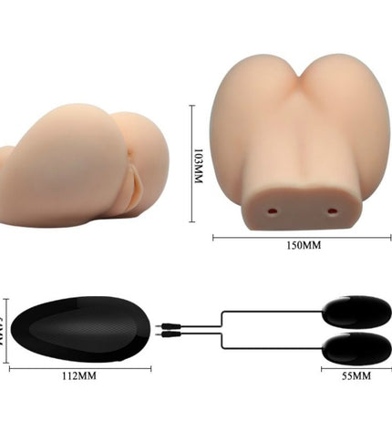 CRAZY BULL - VAGIN ET ANUS RÉALISTES AVEC POSITION DE VIBRATION 6 - Concombre Boutique