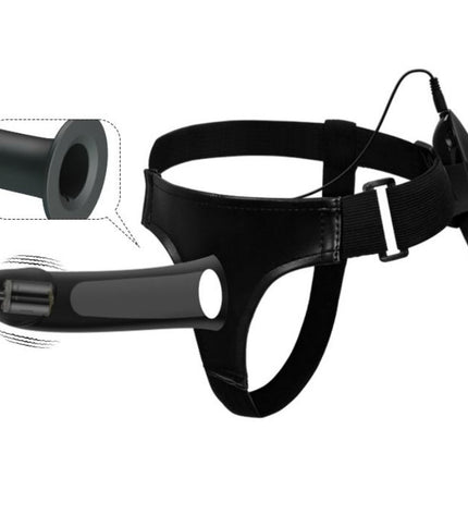 PRETTY LOVE - VITO STRAP ON AVEC GODE CREUX ET VIBRATION 17.3 CM - Concombre Boutique
